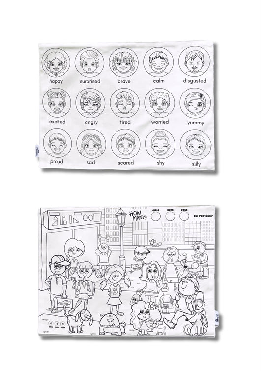 Crafté Emotions/ Seek & Find Washable Colouring Play Mat
