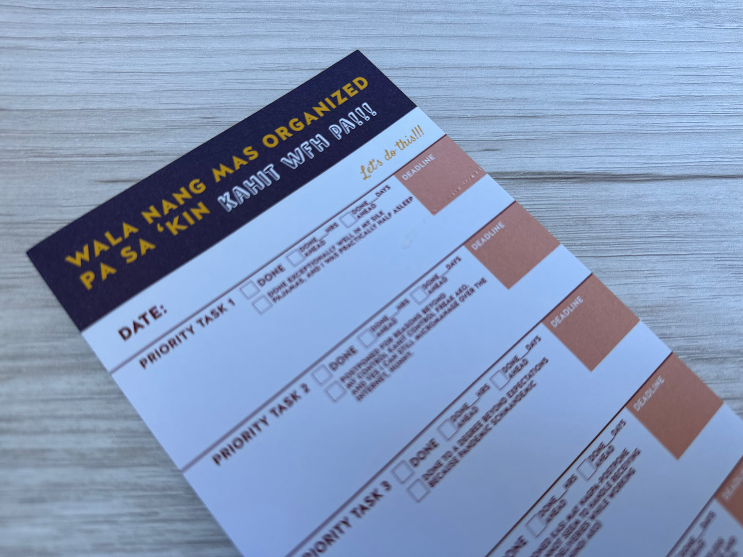 Organized WFH Notepad