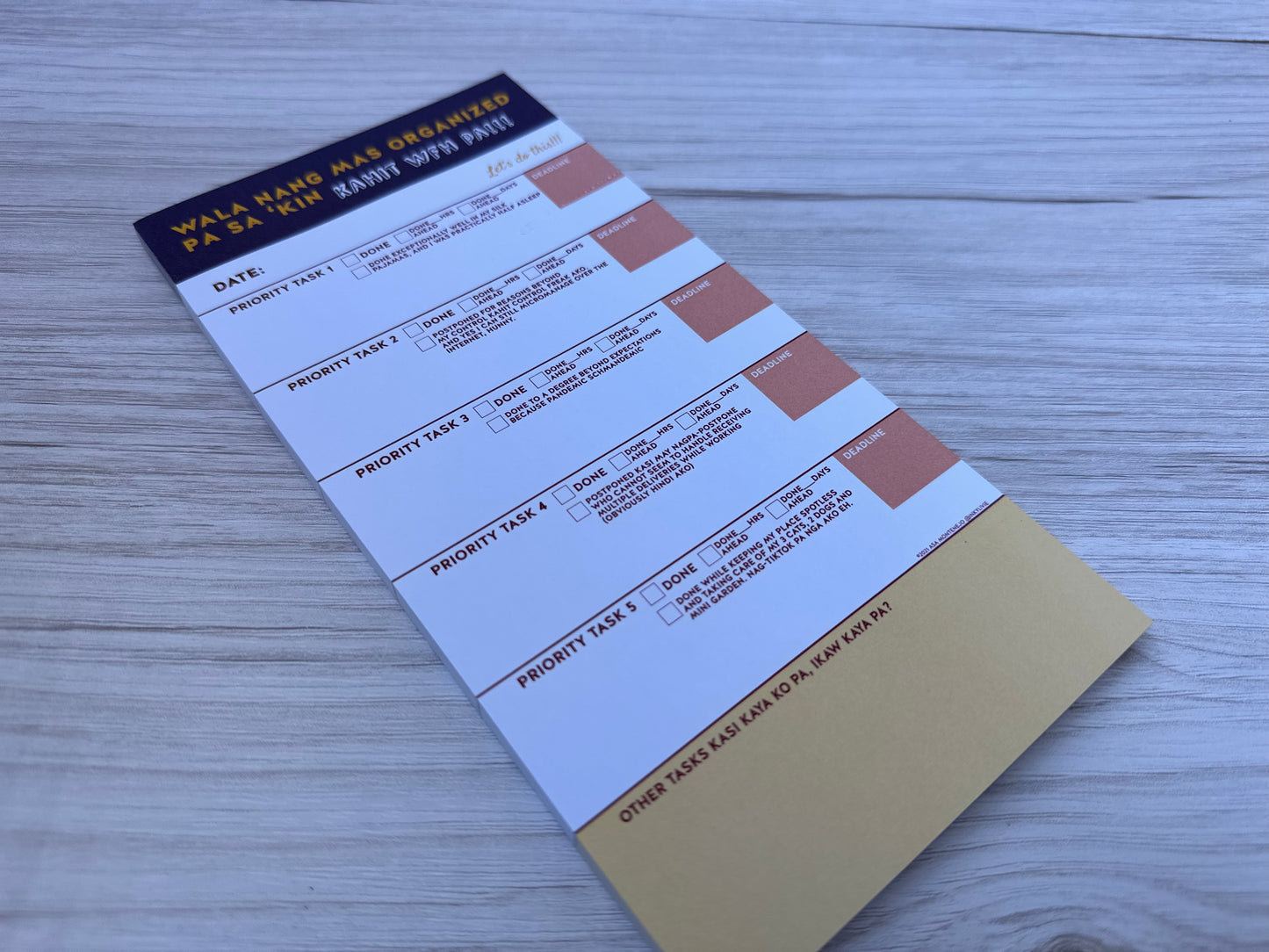 Organized WFH Notepad