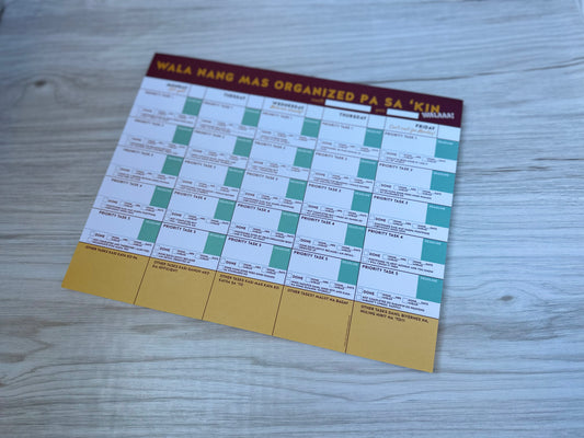 Wala nang mas Organized pa sa Akin weekly planner